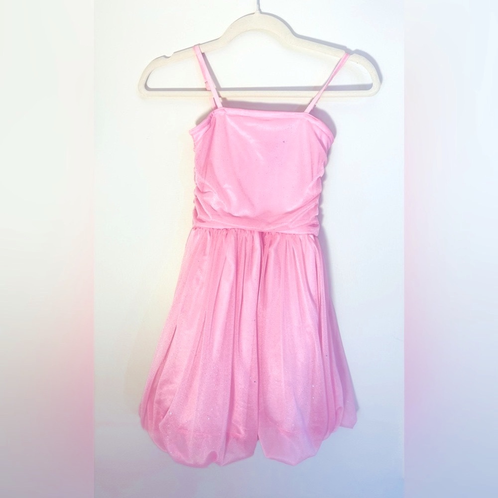 NWT Sold out NEW fbz Girls Sparkle Bubble Dress Pink, XL (14)